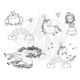 Princess and Unicorns Designer Silk Screen